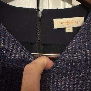 Tory Burch Midnight Blue Knit Dress with front slit